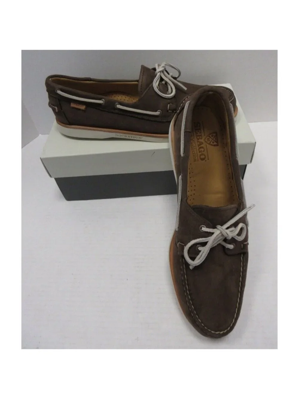 Sebago Boat Shoes 11.5 M Crest Docksides Nubuck Leather Moccasin NEW